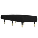 vidaXL Chaise longue fluweel zwart - 35% korting