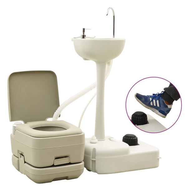 vidaXL Kampeertoilet & Wasbakset 35% Korting