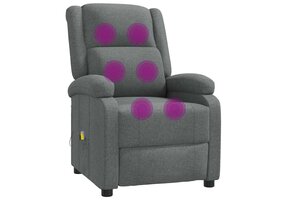 vidaXL Massagestoel Stof Donkergrijs - Nu 42% Korting!