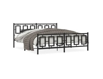 VidaXL Metalen Bedframe Zwart 183x213 cm - Nu 35% Korting!