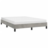 vidaXL Bedframe 140x200 cm Fluweel Lichtgrijs - 55% Korting!
