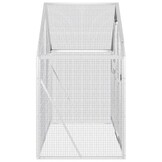 vidaXL Volière - Aluminium - 179x100x185 cm - Zilverkleurig - 30% Korting