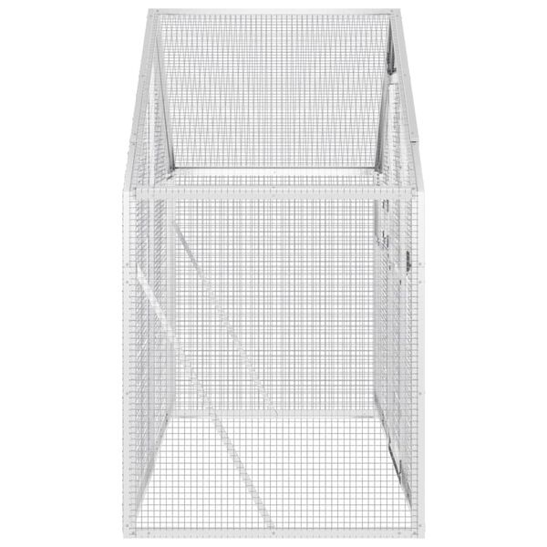 vidaXL Volière - Aluminium - 179x100x185 cm - Zilverkleurig - 30% Korting