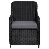 vidaXL Tuinstoelen 2 st. Poly Rattan Zwart - 55% Korting