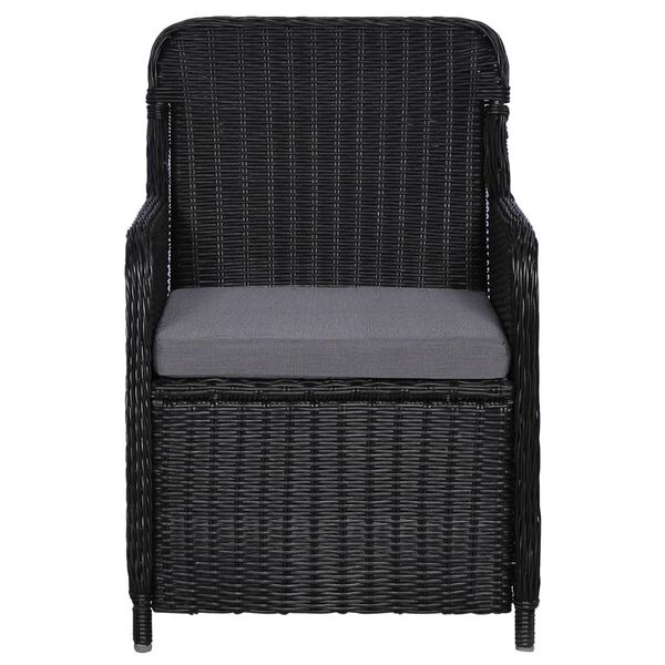vidaXL Tuinstoelen 2 st. Poly Rattan Zwart - 55% Korting