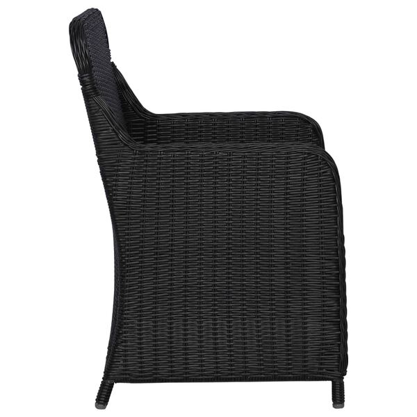 vidaXL Tuinstoelen 2 st. Poly Rattan Zwart - 55% Korting