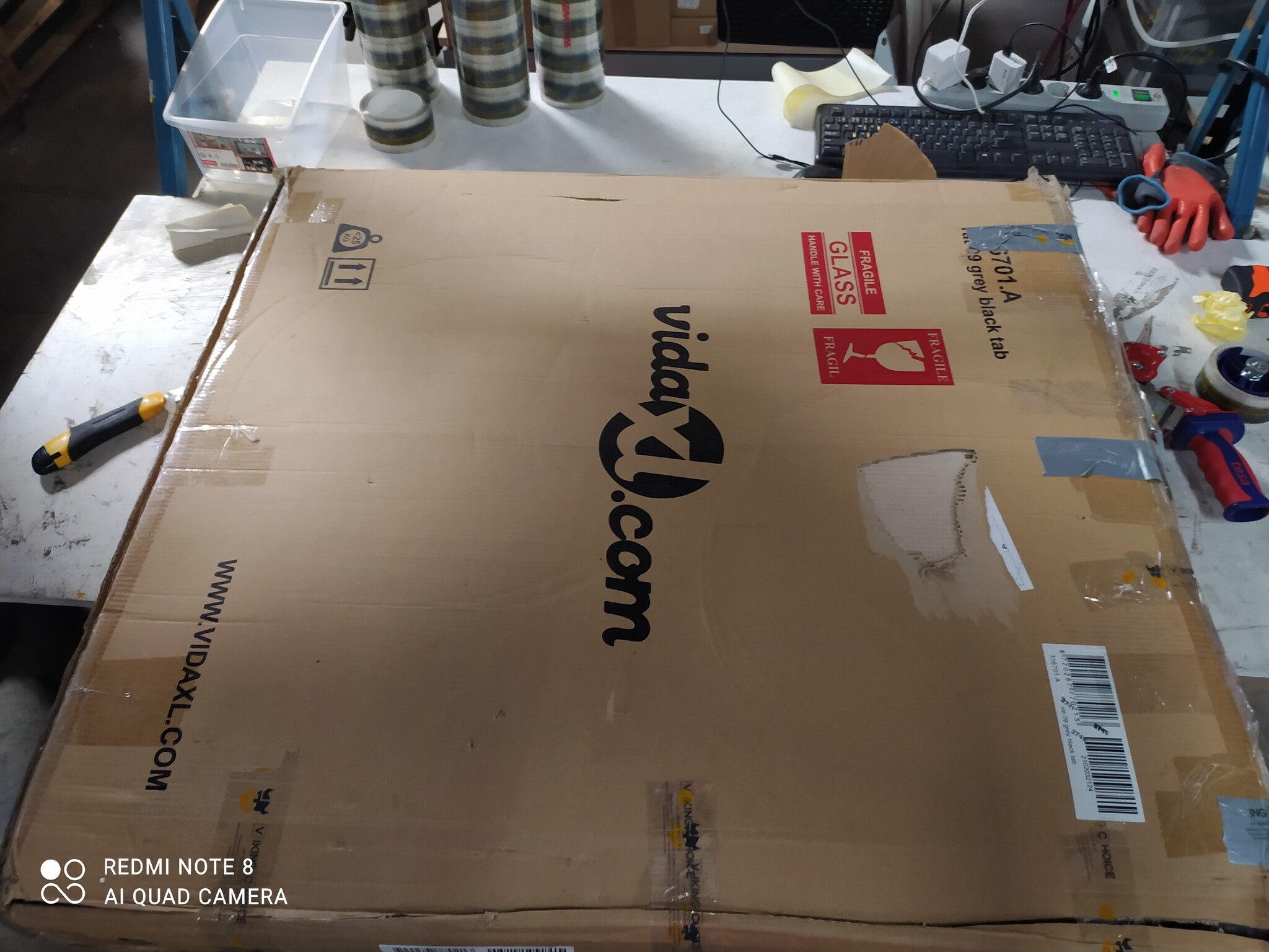 vidaXL Tuintafel Grey: 60% Korting op Poly Rattan & Glas