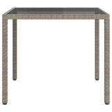 vidaXL Tuintafel Grey: 60% Korting op Poly Rattan & Glas