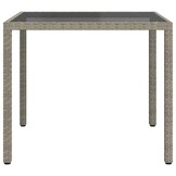 vidaXL Tuintafel Grey: 60% Korting op Poly Rattan & Glas