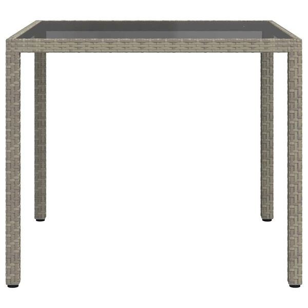 vidaXL Tuintafel Grey: 60% Korting op Poly Rattan & Glas