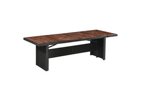 vidaXL Tuintafel Poly Rattan & Acaciahout (240cm) - 60% Korting!