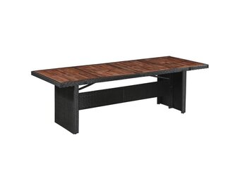 vidaXL Tuintafel Poly Rattan & Acaciahout (240cm) - 60% Korting!