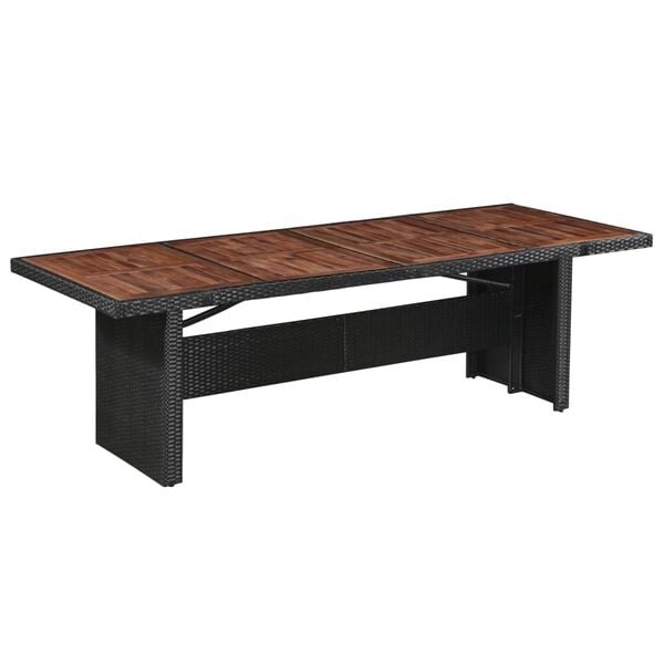 vidaXL Tuintafel Poly Rattan & Acaciahout (240cm) - 60% Korting!