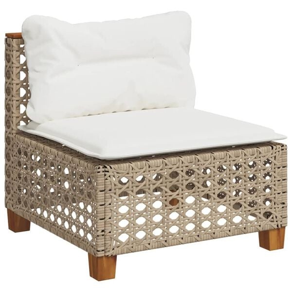 VidaXL Tuinbank Poly Rattan Beige (60% Korting)