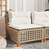 VidaXL Tuinbank Poly Rattan Beige (60% Korting)
