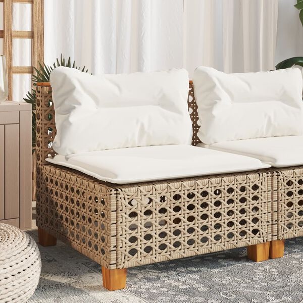 VidaXL Tuinbank Poly Rattan Beige (60% Korting)