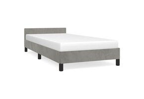 vidaXL Bedframe Fluweel Lichtgrijs 80x200 cm - 35% Korting!