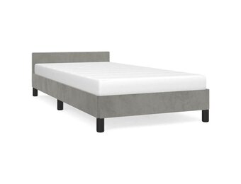 vidaXL Bedframe Fluweel Lichtgrijs 80x200 cm - 35% Korting!