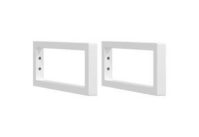 vidaXL Wandbeugels Wasbak 2 st. Staal Wit - 35% Korting!