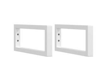 vidaXL Wandbeugels Wasbak 2 st. Staal Wit - 35% Korting!