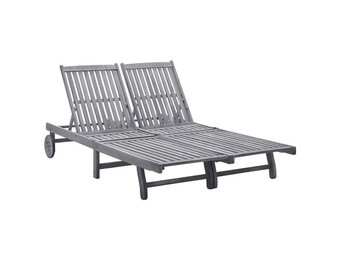 vidaXL 2-persoons Ligbed Acaciahout - 55% Korting