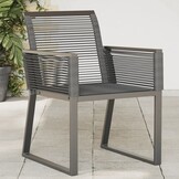 vidaXL Tuinstoelen 2 st poly rattan zwart - 35% korting!