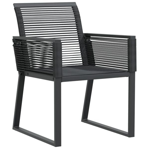 vidaXL Tuinstoelen 2 st poly rattan zwart - 35% korting!
