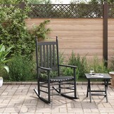 vidaXL Schommelstoel Populierenhout Zwart - Nu 35% Korting!