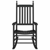 vidaXL Schommelstoel Populierenhout Zwart - Nu 35% Korting!