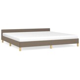 vidaXL Bedframe Stof Taupe 200x200 cm - 30% Korting!