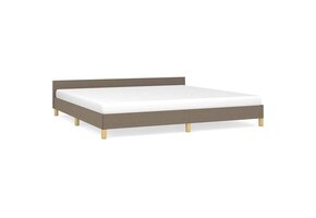 vidaXL Bedframe Stof Taupe 200x200 cm - 30% Korting!