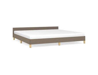 vidaXL Bedframe Stof Taupe 200x200 cm - 30% Korting!