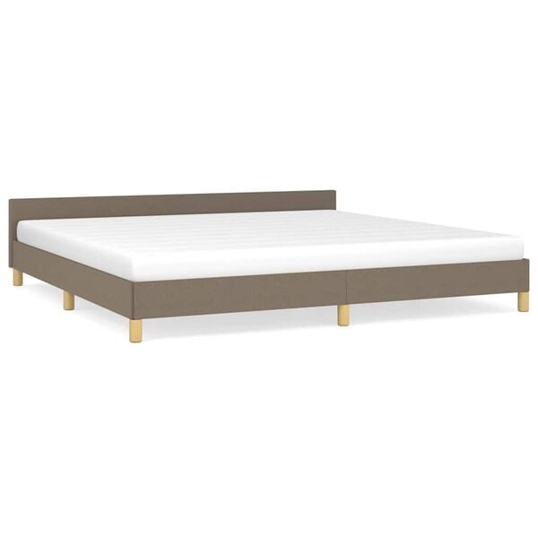 vidaXL Bedframe Stof Taupe 200x200 cm - 30% Korting!