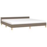 vidaXL Bedframe Stof Taupe 200x200 cm - 30% Korting!