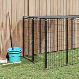 vidaXL Hondenkennel Staal Zwart 330x110x110 cm - 30% Korting!