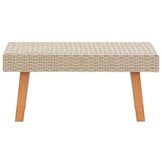 vidaXL Tuintafel Poly Rattan Beige - 35% Korting