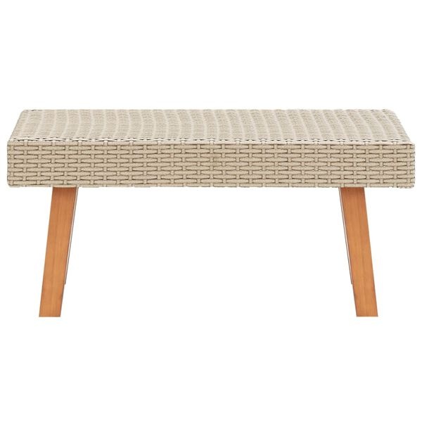 vidaXL Tuintafel Poly Rattan Beige - 35% Korting