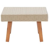 vidaXL Tuintafel Poly Rattan Beige - 35% Korting