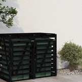 vidaXL Containerberging Verlengstuk - Massief Grenenhout - Zwart (55% Korting!)