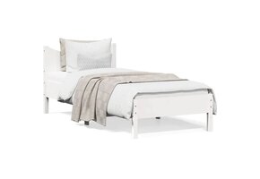 vidaXL Bedframe Grenenhout Wit 90x200 cm | 35% Korting