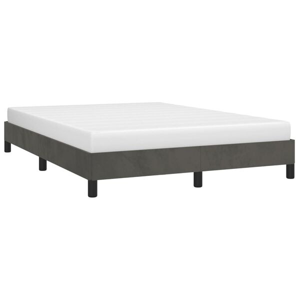 vidaXL Bedframe 140x200 cm - Fluweel Donkergrijs - 55% Korting!