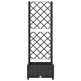 vidaXL Plantenbak met latwerk Zwart - Nu 30% Korting!