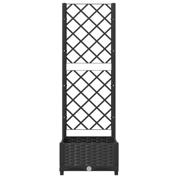 vidaXL Plantenbak met latwerk Zwart - Nu 30% Korting!