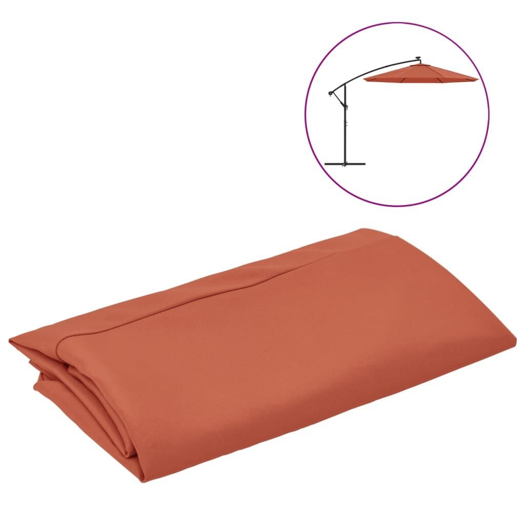 vidaXL Parasoldoek Vervanging 350cm Terracotta - 79% Korting!