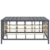vidaXL Tuintafel Poly Rattan Antraciet 70x70x34 cm - 35% Korting!