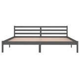 vidaXL Bedframe Grenenhout Grijs (200x200cm) - 55% Korting!