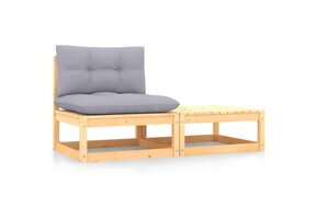 vidaXL Loungeset Grenenhout - 35% Korting