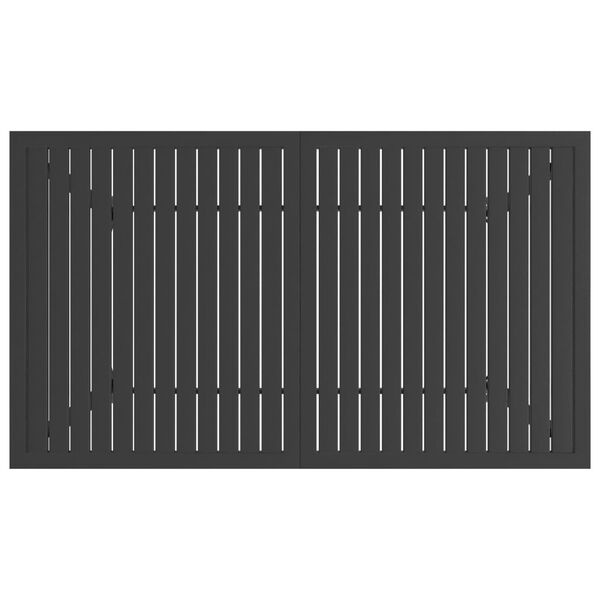 vidaXL Tuintafel 140x80x72 cm Staal Antraciet - 35% Korting!