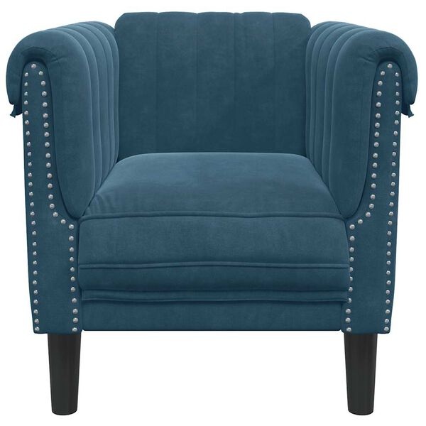 VidaXL Fauteuil Fluweel Blauw - 35% Korting!