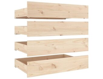 vidaXL Bedlades 4 stuks Grenenhout - 60% Korting!